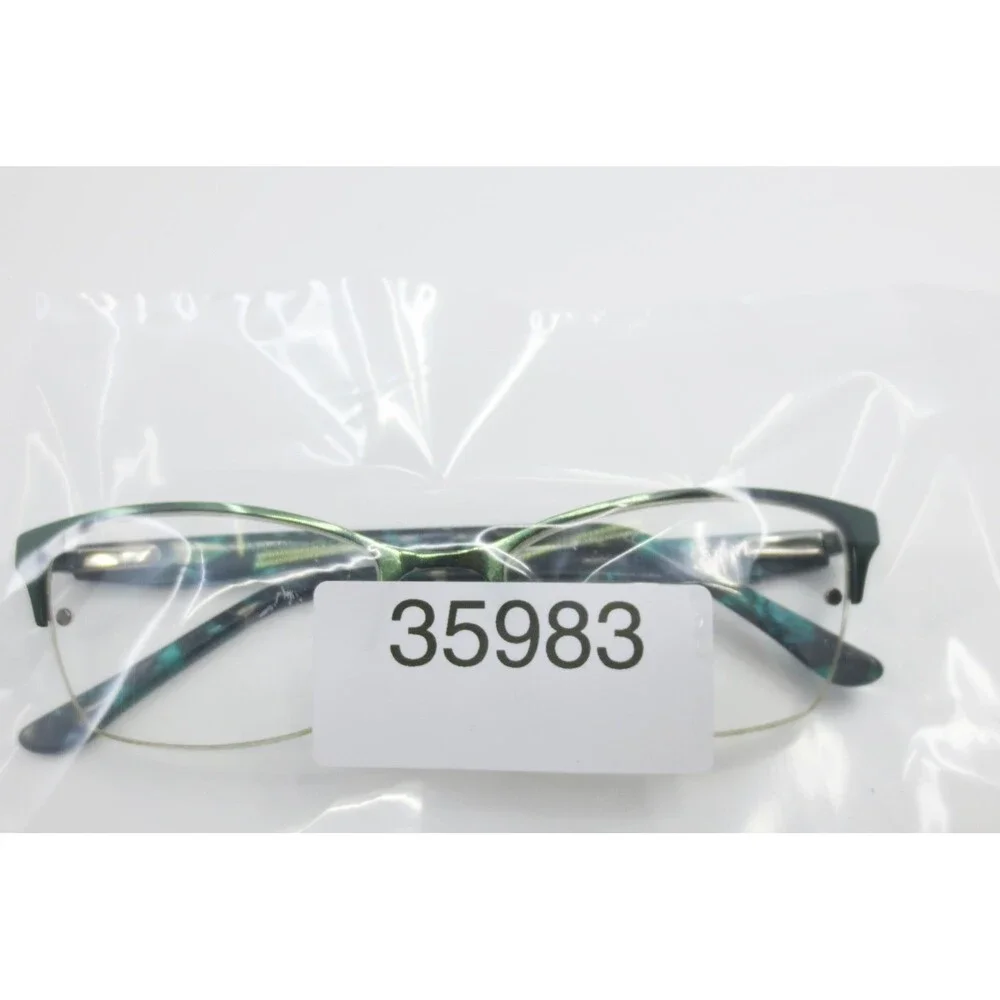 BCBG Max Azria Camilla Teal Cat Eye Semi Rimless Eyeglass Frames 51-17-130